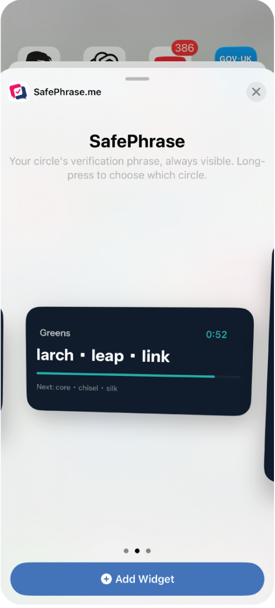 Glanceable widgets